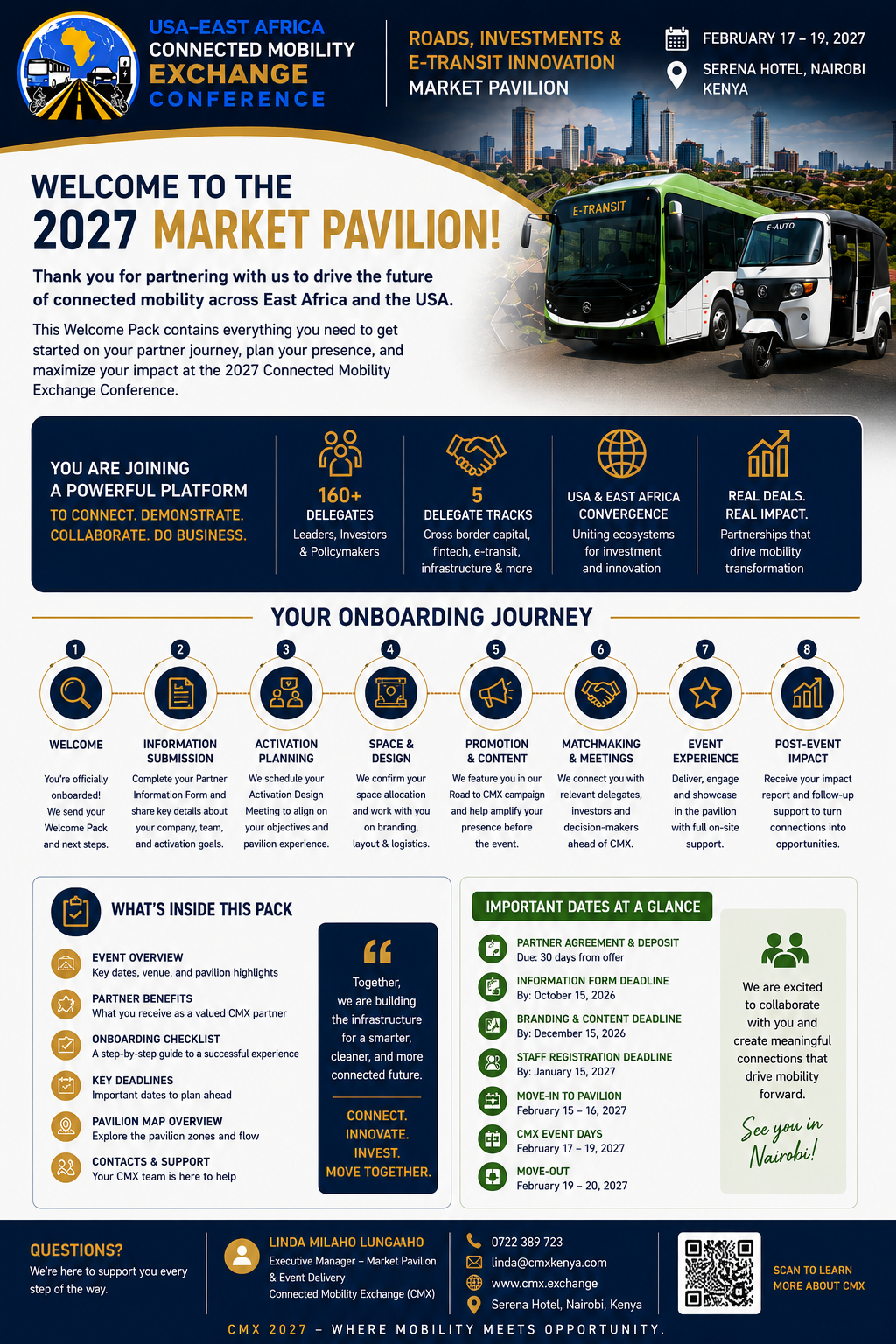 CMX Market Pavilion 2027 welcome pack poster